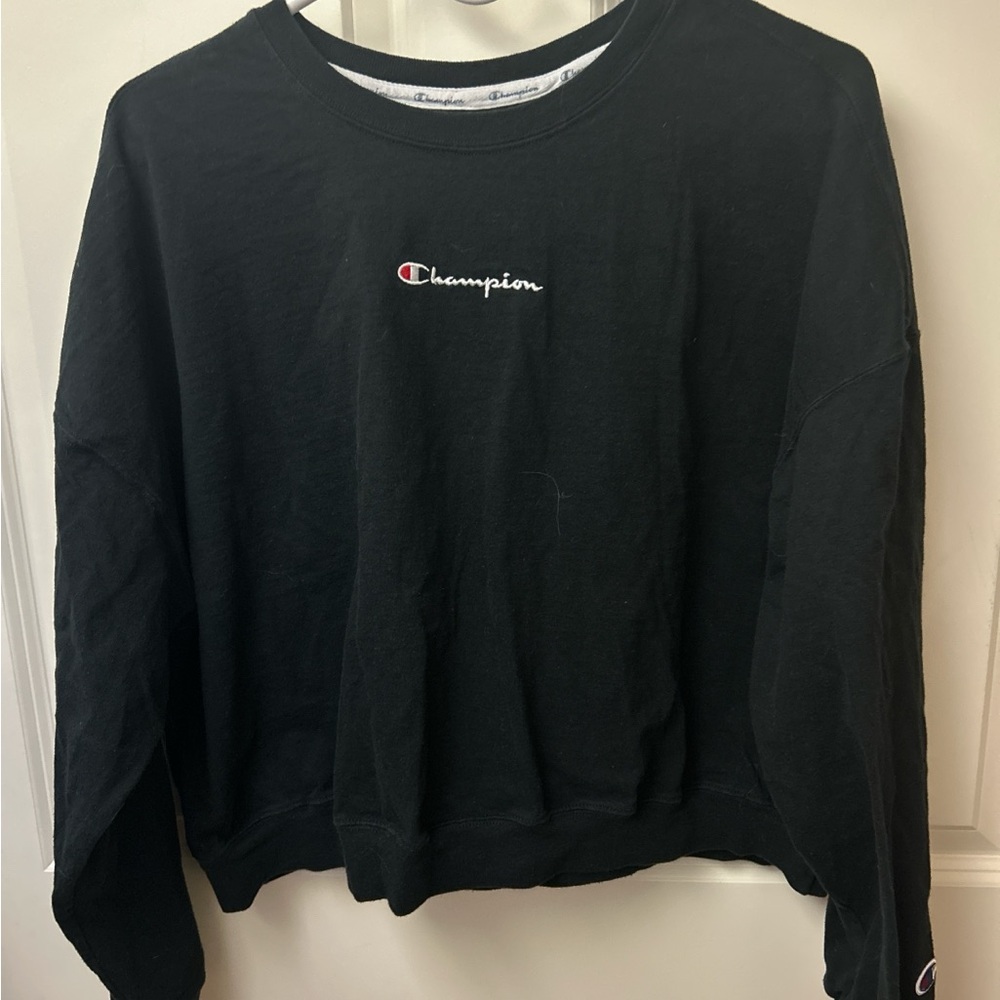 Champion Black Crewneck Sweatshirt